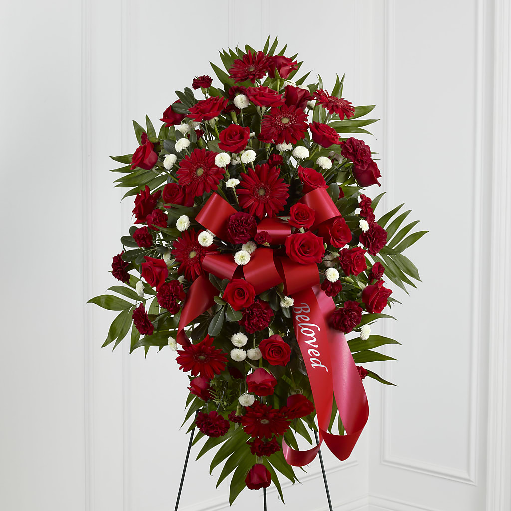 Treasured Memories Standing Spray – LANGE'S WOODLAND FLOWERS, Lemont IL