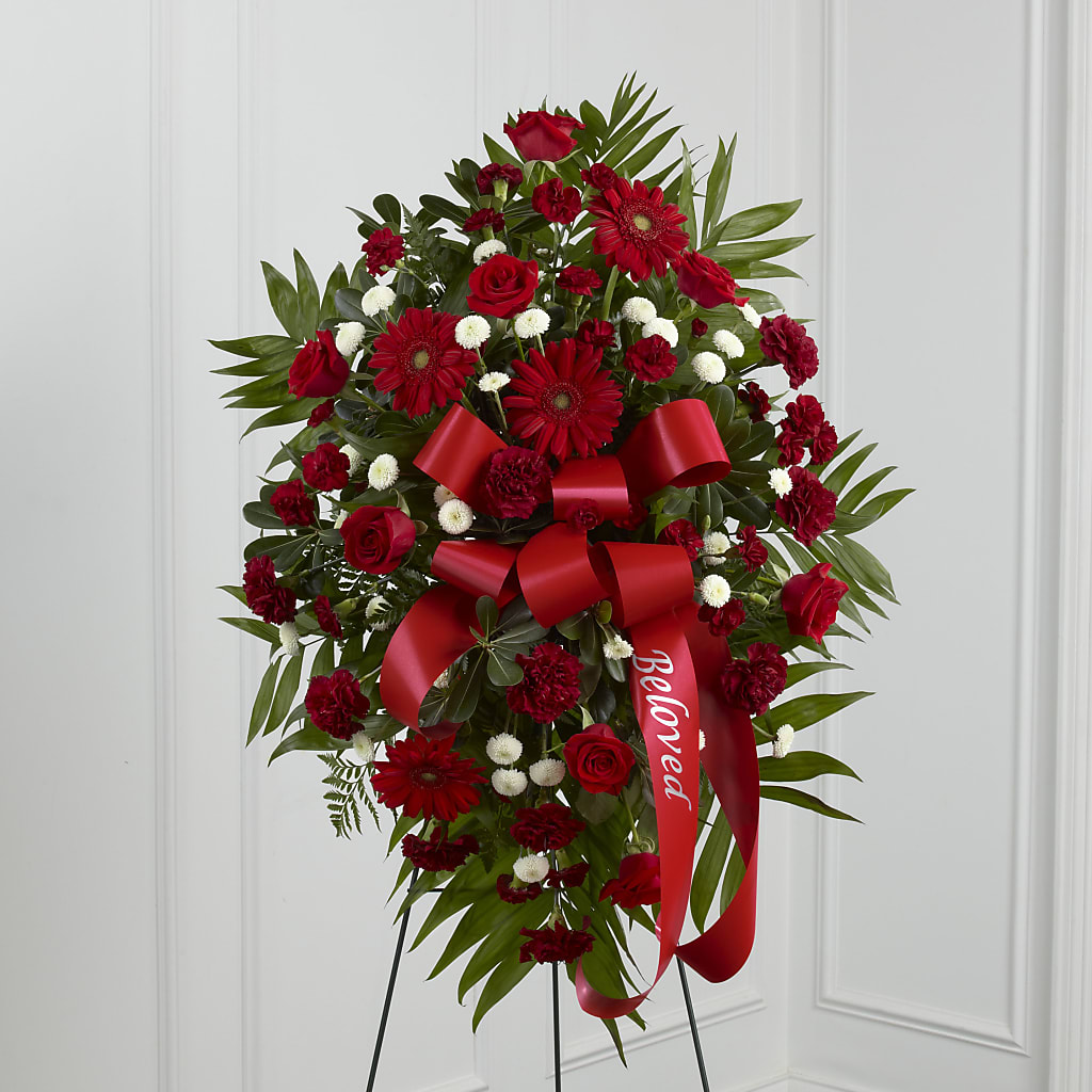 Treasured Memories Standing Spray – LANGE'S WOODLAND FLOWERS, Lemont IL
