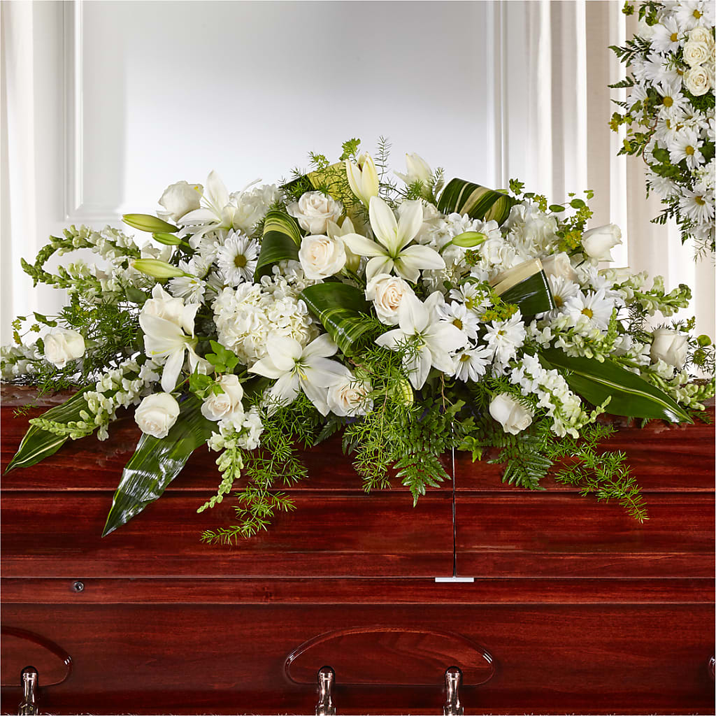 Abundance Casket Spray – LANGE'S WOODLAND FLOWERS, Lemont IL