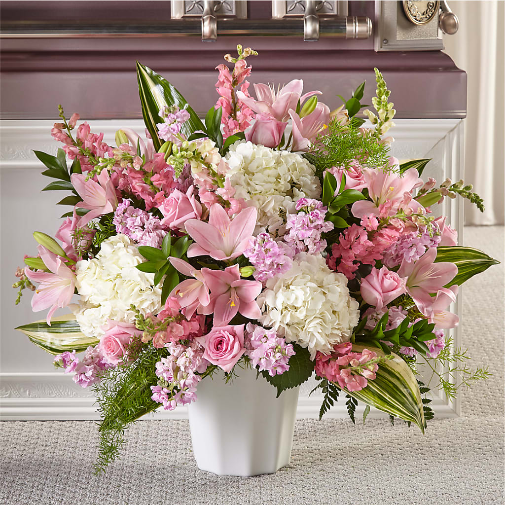 Simply Serene Floor Basket – LANGE'S WOODLAND FLOWERS, Lemont IL