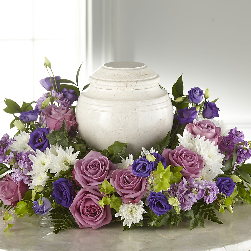 Blooming Sympathy Cremation Adornment – LANGE'S WOODLAND FLOWERS, Lemont IL