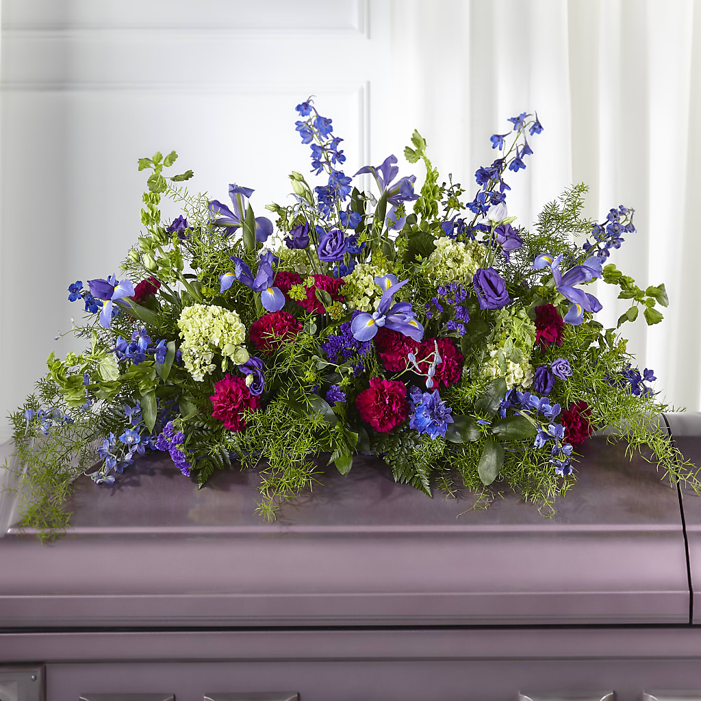 Always Treasured Casket Spray – LANGE'S WOODLAND FLOWERS, Lemont IL