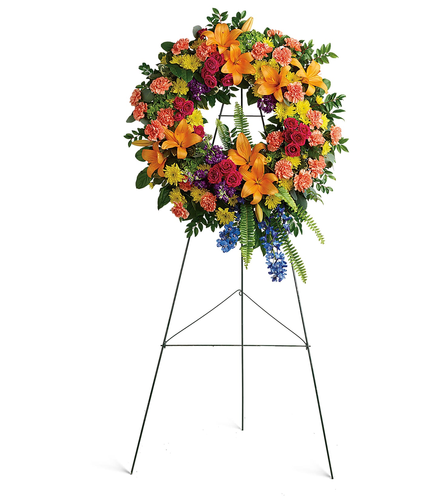Colorful Serenity Wreath – LANGE'S WOODLAND FLOWERS, Lemont IL