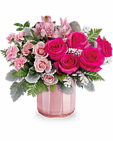 Teleflora's Blushing Gem Bouquet – LANGE'S WOODLAND FLOWERS, Lemont IL