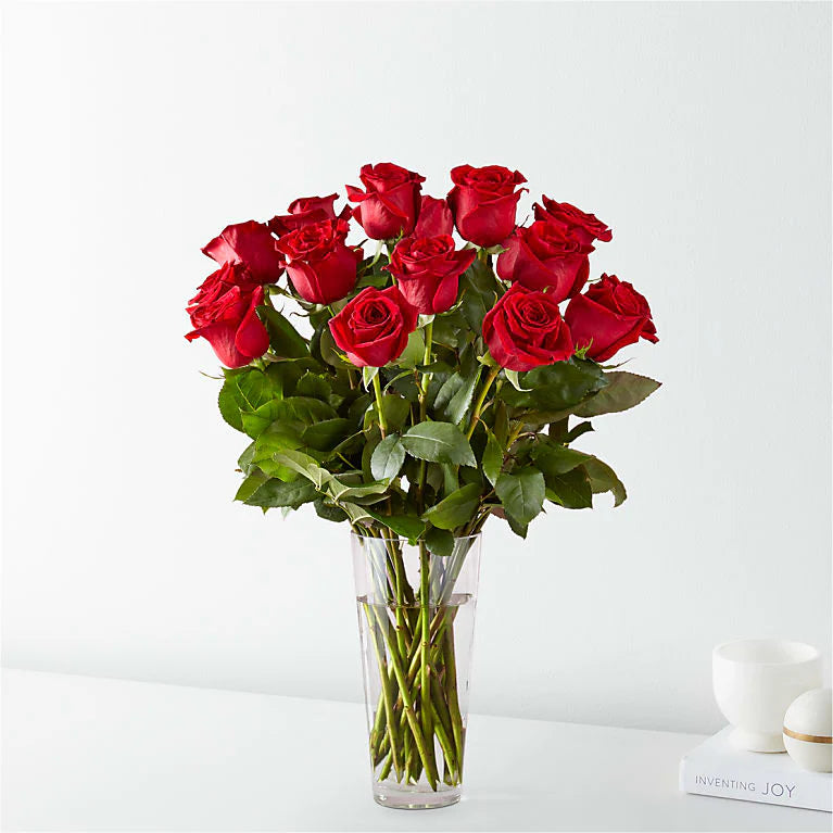 Long Stem Red Rose Bouquet – LANGE'S WOODLAND FLOWERS, Lemont IL
