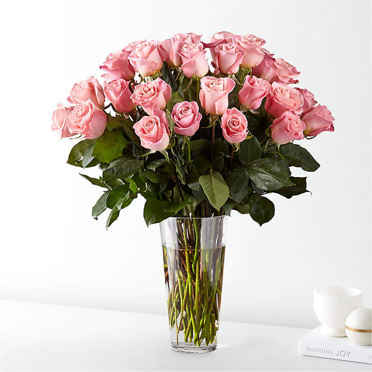Long Stem Pink Roses – LANGE'S WOODLAND FLOWERS, Lemont IL