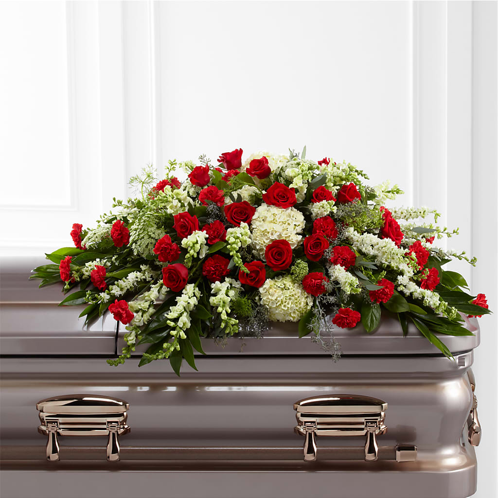 Sincerity Casket Spray – LANGE'S WOODLAND FLOWERS, Lemont IL