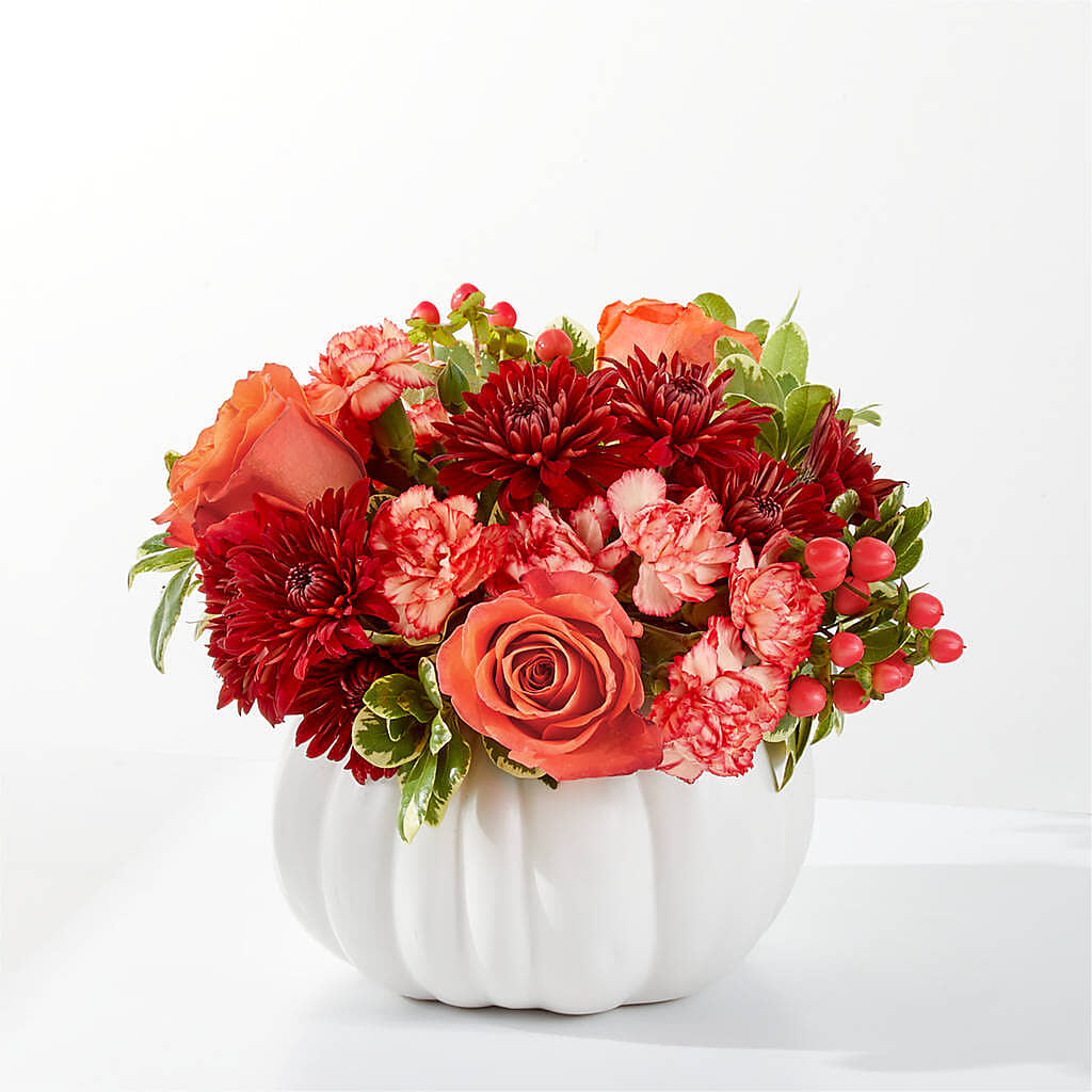 Autumn Air Pumpkin Bouquet – LANGE'S WOODLAND FLOWERS, Lemont IL