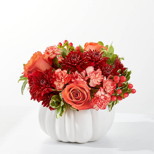 Autumn Air Pumpkin Bouquet – LANGE'S WOODLAND FLOWERS, Lemont IL