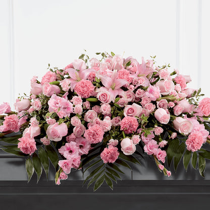 Garden of Comfort Casket Spray (Standard) – LANGE'S WOODLAND FLOWERS, Lemont IL