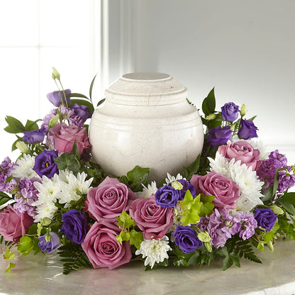 Blooming Sympathy Cremation Adornment – LANGE'S WOODLAND FLOWERS, Lemont IL