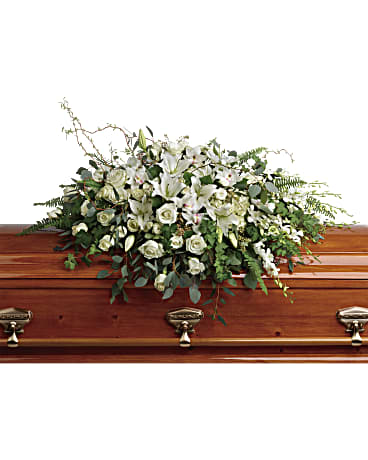 Grandest Glory Casket Spray – LANGE'S WOODLAND FLOWERS, Lemont IL